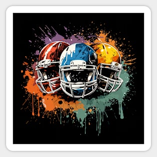 American Football – Helmet Grunge Splash Design Sticker